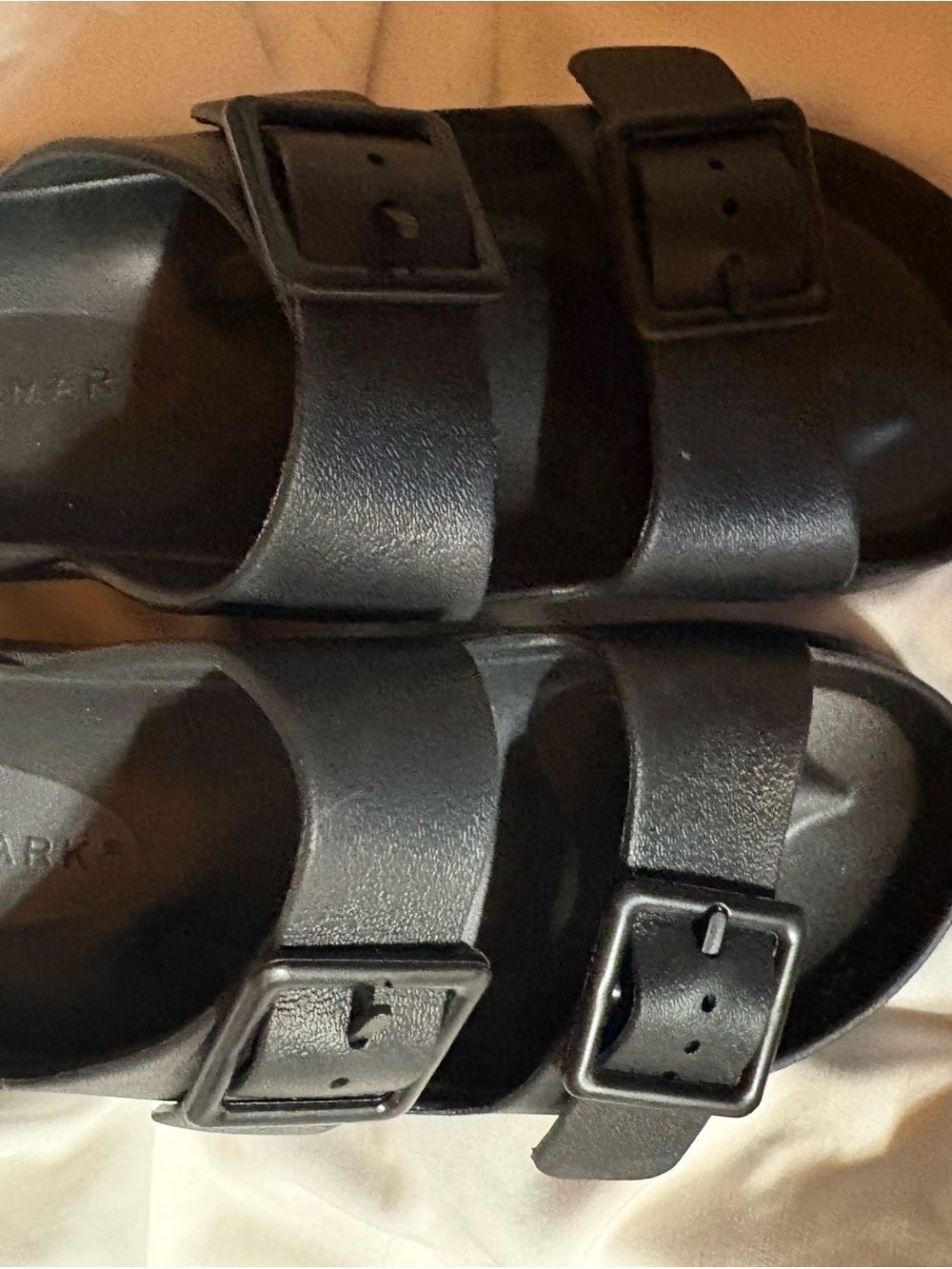 Primark Black Double-Buckle Slide Sandals